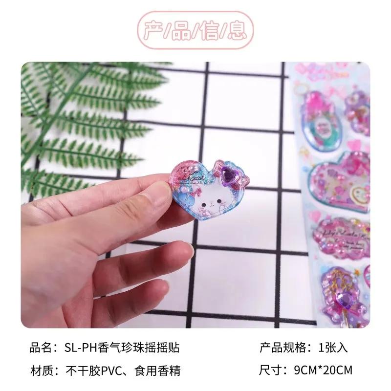 1Pcs Kawaii Cartoon Rabbit Stickers With Fragrant 3D Sticker Cute Bunny Decal Diary Scrapbooking Stationery Sticker