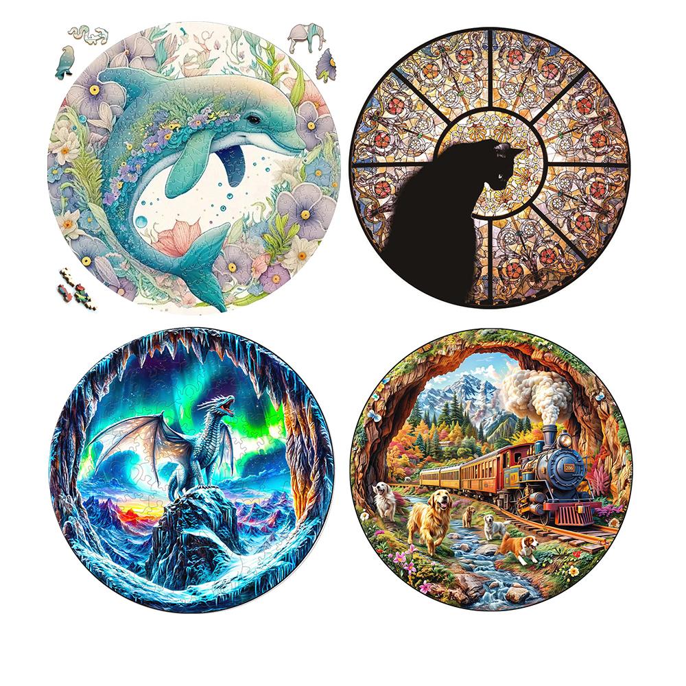 150pcs Big Size Animals Wooden Puzzle for Adults Fingers Toys Wood Jigsaw Kids Gifts Educational Family Games Home Decoration