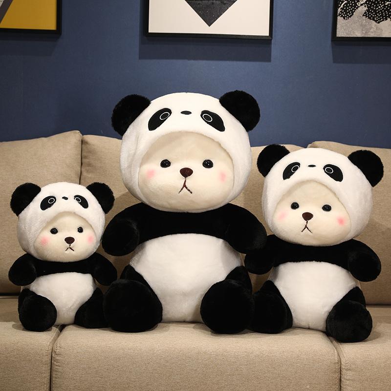25-60cm Orsacchiotto gigante Cosplay Panda Dinosauro Pulcino Coniglio Maiale Kawaii Incappucciato Cartone animato Animali Peluche Cuscino Seduta Bambini Compleanno