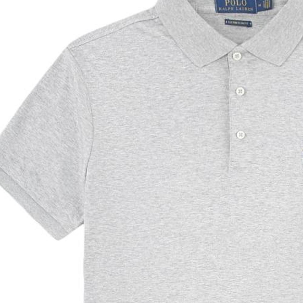 Polo Ralph Lauren Custom Slim Fit Solid Color Polo Shirt With Small Pony Embroidery Men Tops Andover-Heather-Gray MNPOKNI1N820332-020
