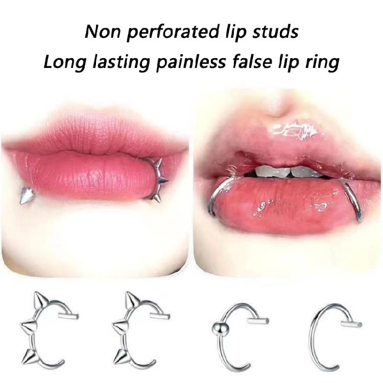 Gioielli per Labbra a Clip Anelli per Labbra Punk Gioielli per il Corpo da Donna Acciaio Inossidabile Texture Adatto per Stili di Vita Alternativi Indossare