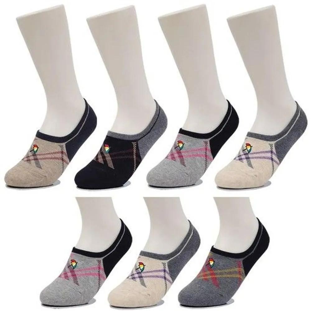 Arnold Palmer Non-Slip Minimizing Slip-Off Women s Diagonal Cotton Socks 7 Pairs SL001 SL001_7 pairs