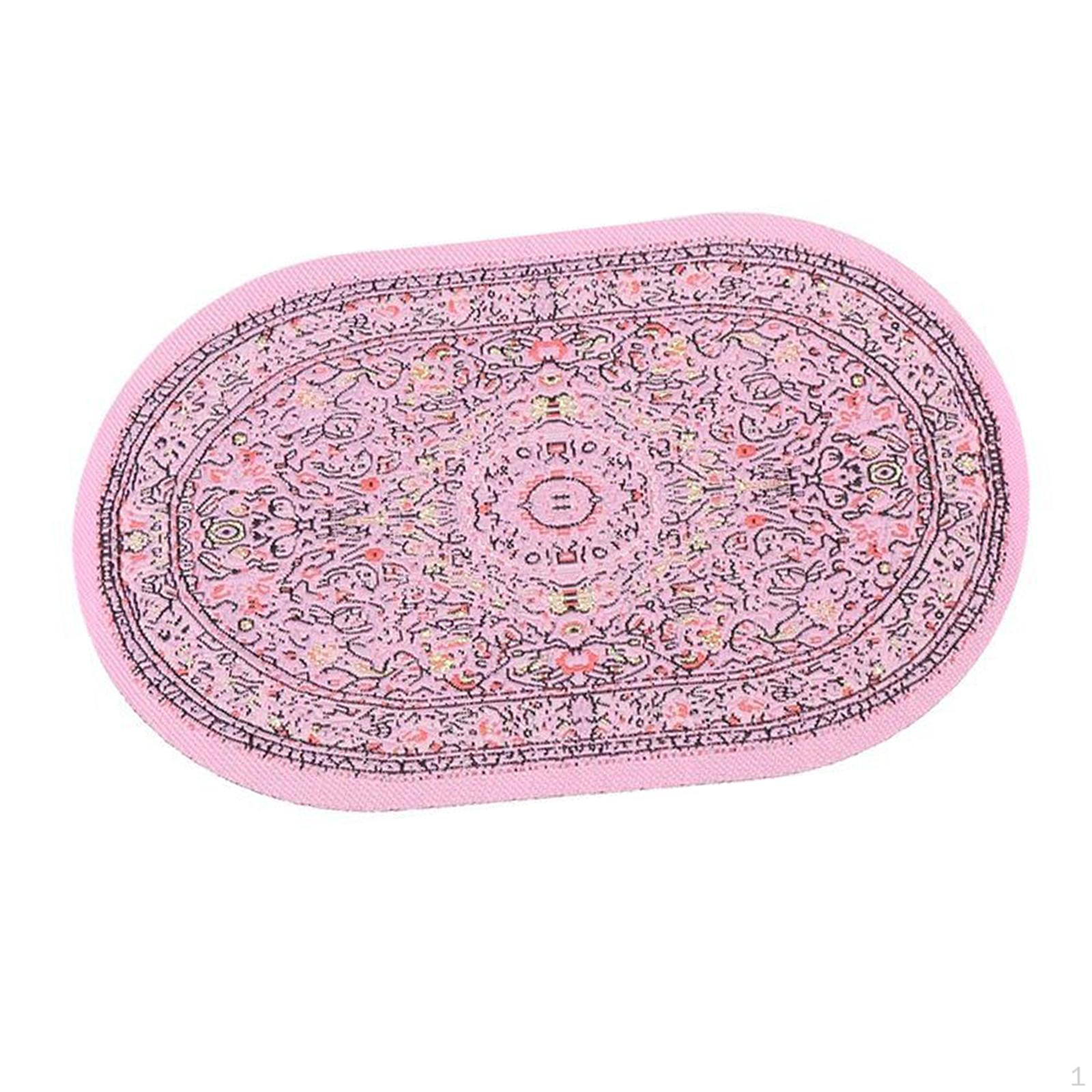 Миниатюрный коврик для декора кукольного домика Pink