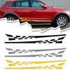 2pcs Car Vinyl Wrap Film - Racing Stripes & Camouflage Pattern DIY Decals for Auto Body Hood, Universal Fit Glossy Matte Finish