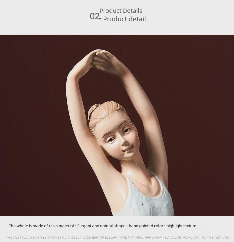 Elegantní figurka baletní tanečnice - moderní bytová dekorace do obývacího pokoje nebo vinárny