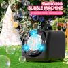 Portable Handheld Stage Bubbles Blowing Led Lights Kids Electric Automatic Maker Bubbles Toys Outdoor Wedding Party Prop Game