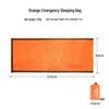 Orange Emergency Aluminum Sleeping Bag with Storage – Cold Protection & Disaster Relief