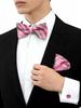 55 Styles Men Bow Tie Sets 3 Pcs Luxury Classic Stripe Pocket Square Cufflinks Paisley Floral Polka Dot Wedding Business
