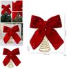 Christmas Tree Topper With Red Flannel Fabric Star And Bow For Holiday Decor