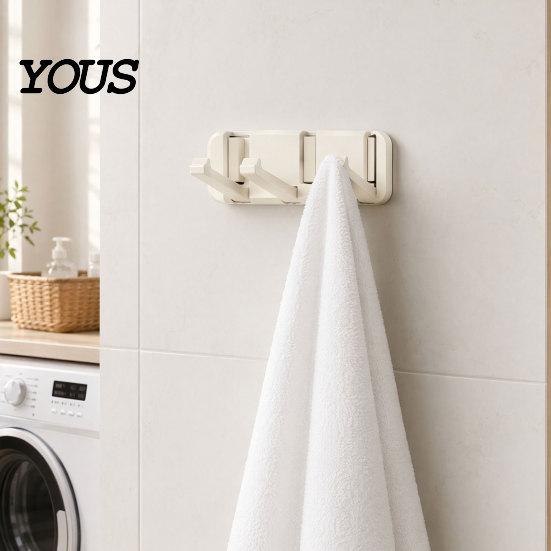 Space Saving Door Hooks Over The Hanger Hooks, Foldable No Drilling Adhesive Coat Rack, Wall Organizer, for Coats Bags Towels Scarves Keys