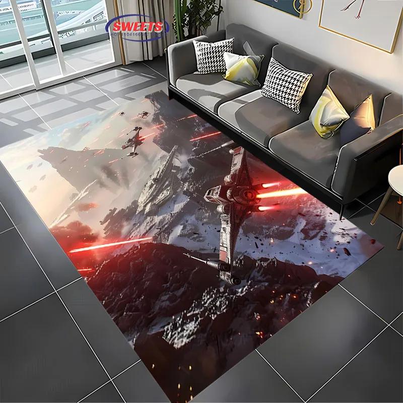 Military Battleship Theme Carpet, Battleship Spaceship Print Living Room Bedroom Mat,Modern Style Rug Battleship Lovers Gift Mat