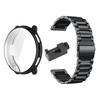 Stainless Steel Strap with TPU Protection Case For Amazfit Active 2 Smartwatch Band Metal Bracelet Watchband Accessories