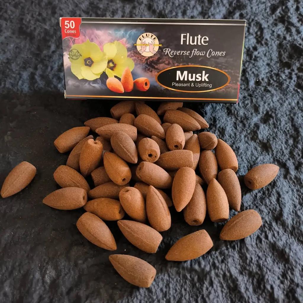 Natural 50pcs/lot Backflow Indian Incense Cones 20 Minutes White Sage Sandalwood Reverse Flow Cones Scents for Home Fragrance