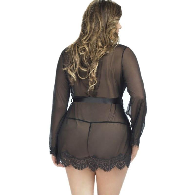 Seductive Lingerie Mesh See Through Nightwear Nightdress For Lovers