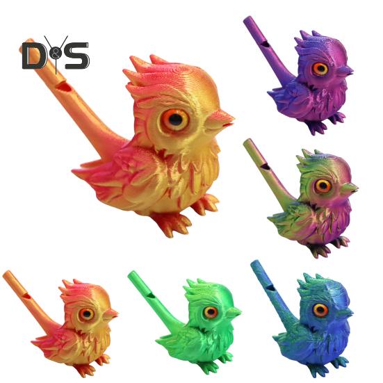 Vogelpfeife für Kinder und Erwachsene, vogelförmige Wasserpfeife, 3D-gedruckt, buntes Vogelpfeifenspielzeug, Geschenk für Jungen und Mädchen, Geburtstagspartys