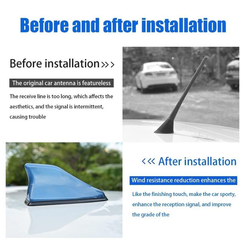 Car Antennas Shark Fin Antenna Auto Radio Signal Aerials Roof Antennas For Universal Kia/Nissan/Toyota/Hyundai/BMW Car Styling