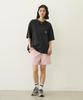 Milkfed Women's Casual Cut Out Logo Pocket Wide Short Sleeve Tee In Charcoal