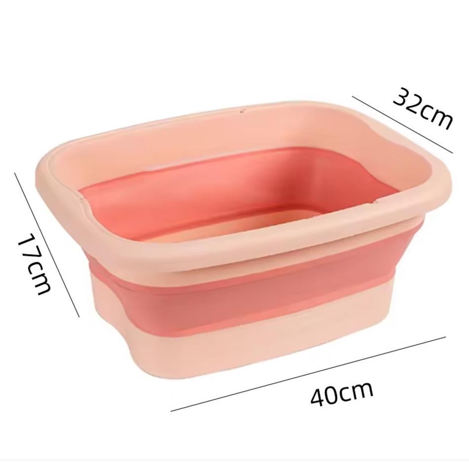 

Foldable Foot Bath Tub–Portable, Covered Basin With Ergonomic Design, Silicone Thickening Suitable For Travel And Home Use