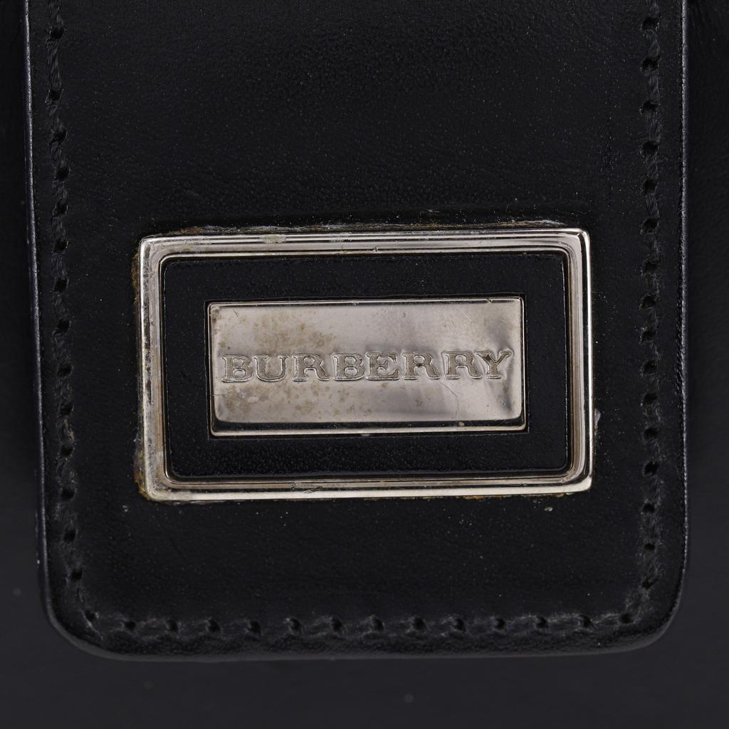 BURBERRY Shoulder Bag black Calfskin Women Used