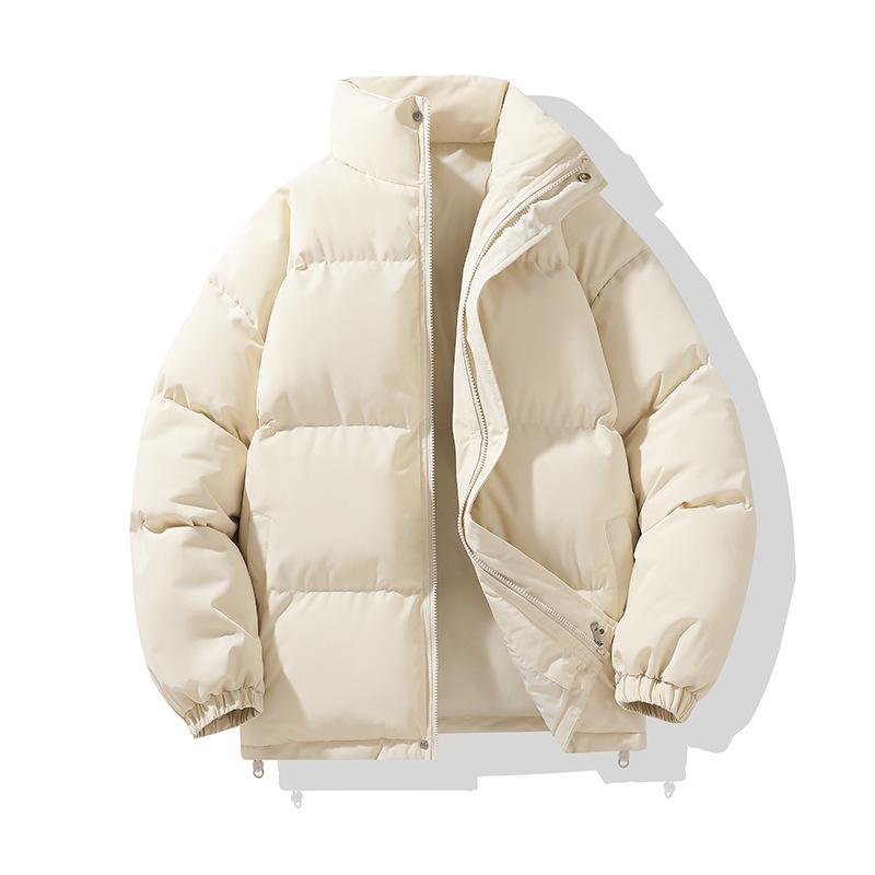 Solid Color Loose Thickened Warm Padded Coat Unisex Couple Oversized Winter Outwear