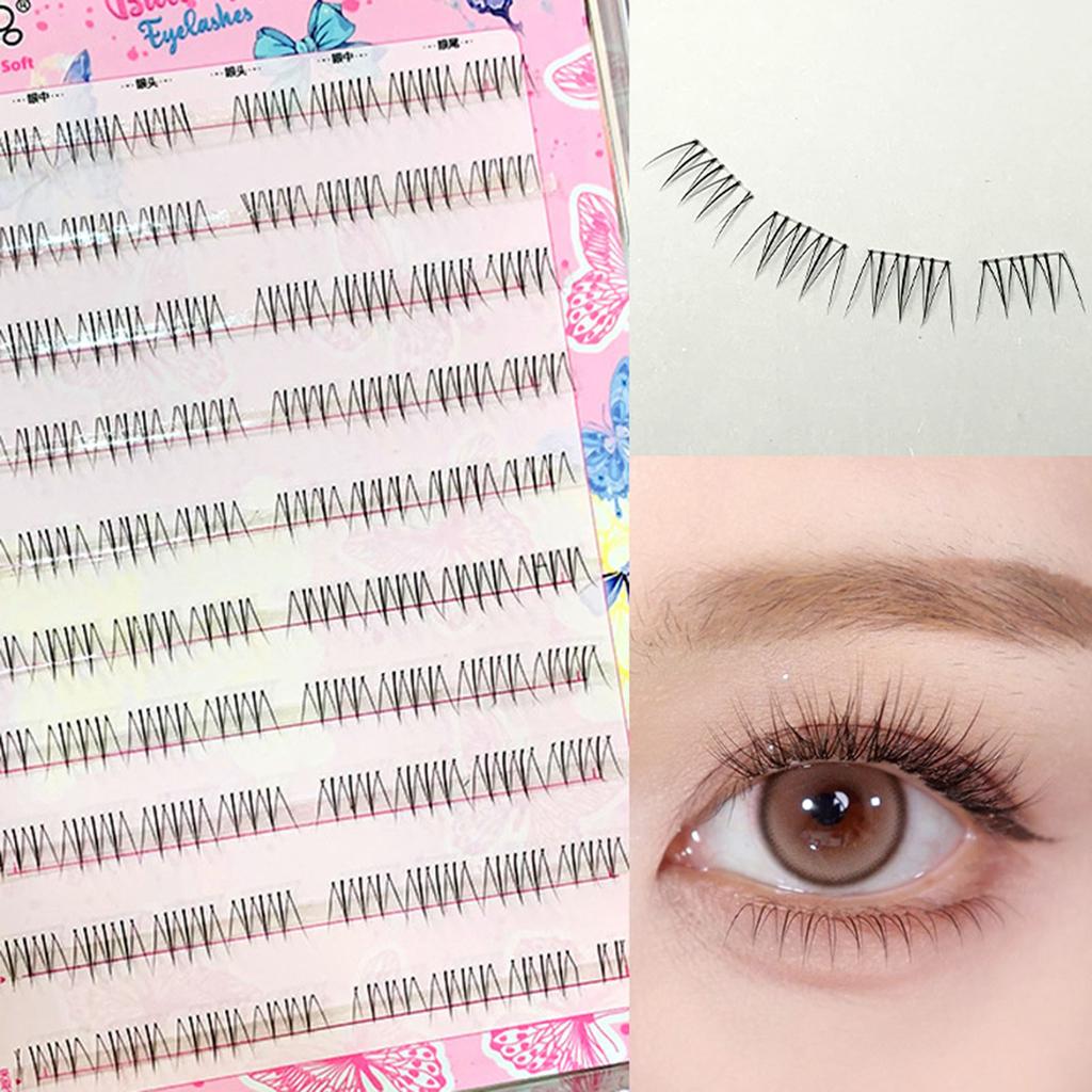 Natural Bottom Eyelashes Bottom Lash Clusters DIY Eyelash Extensions for Daily Party Traveling Makeup