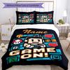 3pcs Custom Name Game Controller Bedding Set Duvet Cover Closure Includes 1 Duvet Cover & 2 Pillowcases, Soft and Comfortable for All Seasons.