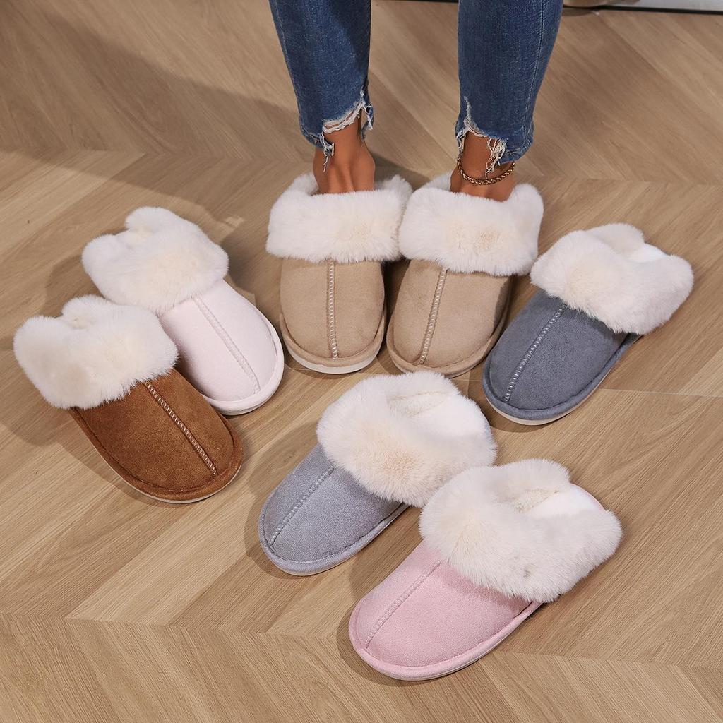 Home Warm Slippers, Thickened Autumn and Winter Indoor Half Pack Heel, Home Warm Slippers