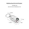 3 In 1 Mini Compass Keychain Portable Outdoor Thermometer Magnifying Glass Luminous Direction Finder For Outdoor Hiking Camping