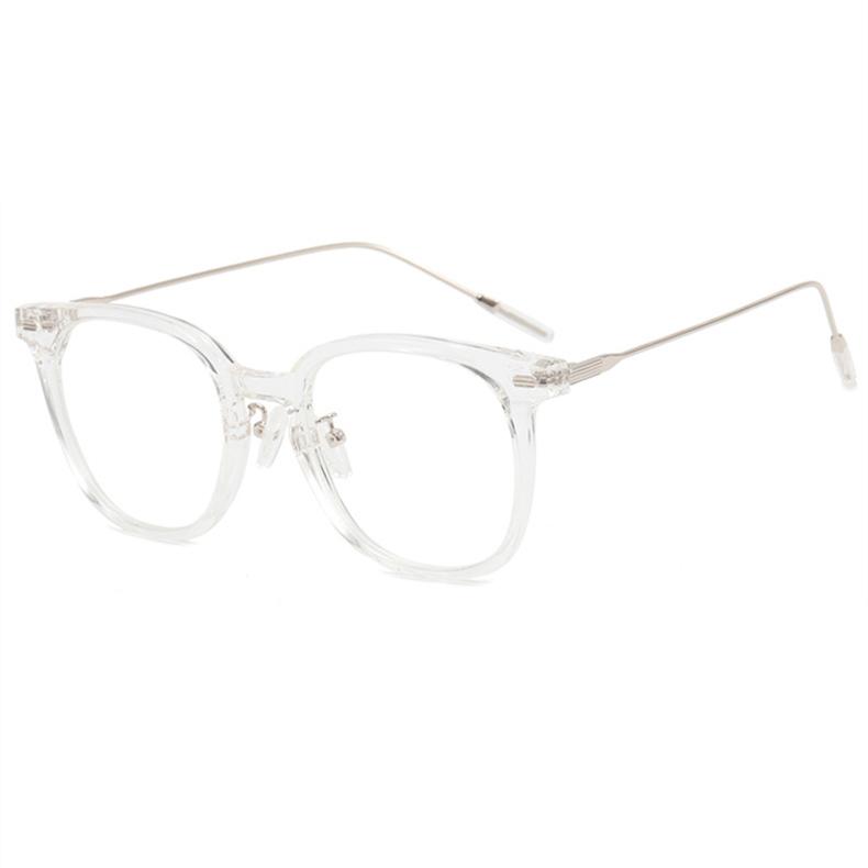 Design Fresh Korean Style Frame Anti Blue Light High Vision Glasses 0 Degree Decoration Eyeglass Customizable Prescription Lens