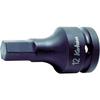 Koken 1/2" (12.7mm) Square Impact Hex Bit Socket, 60mm Long, 8mm, 14012M.60-8