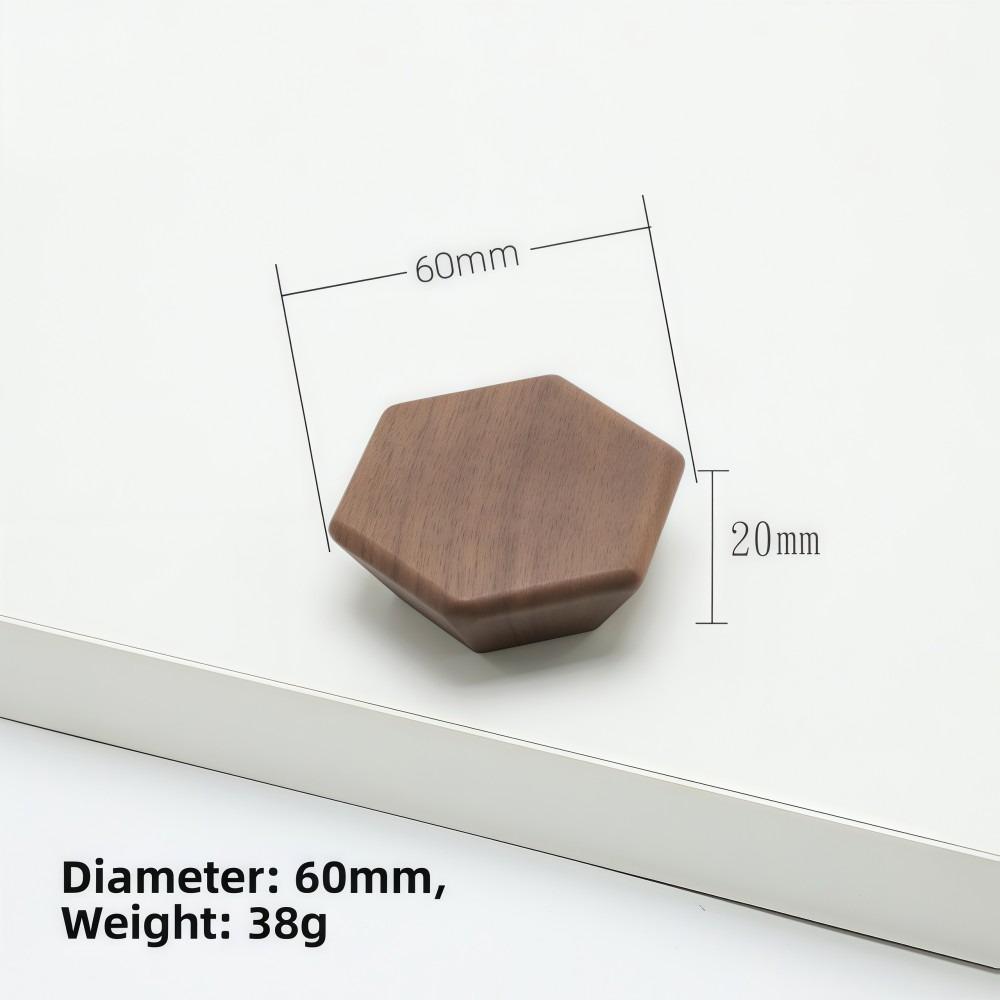 Nordic Style Cabinet Knob Handle Wooden Round Wardrobe Drawer Handles Square Solid Wood Lockers Knob Handle Cabinet Doors