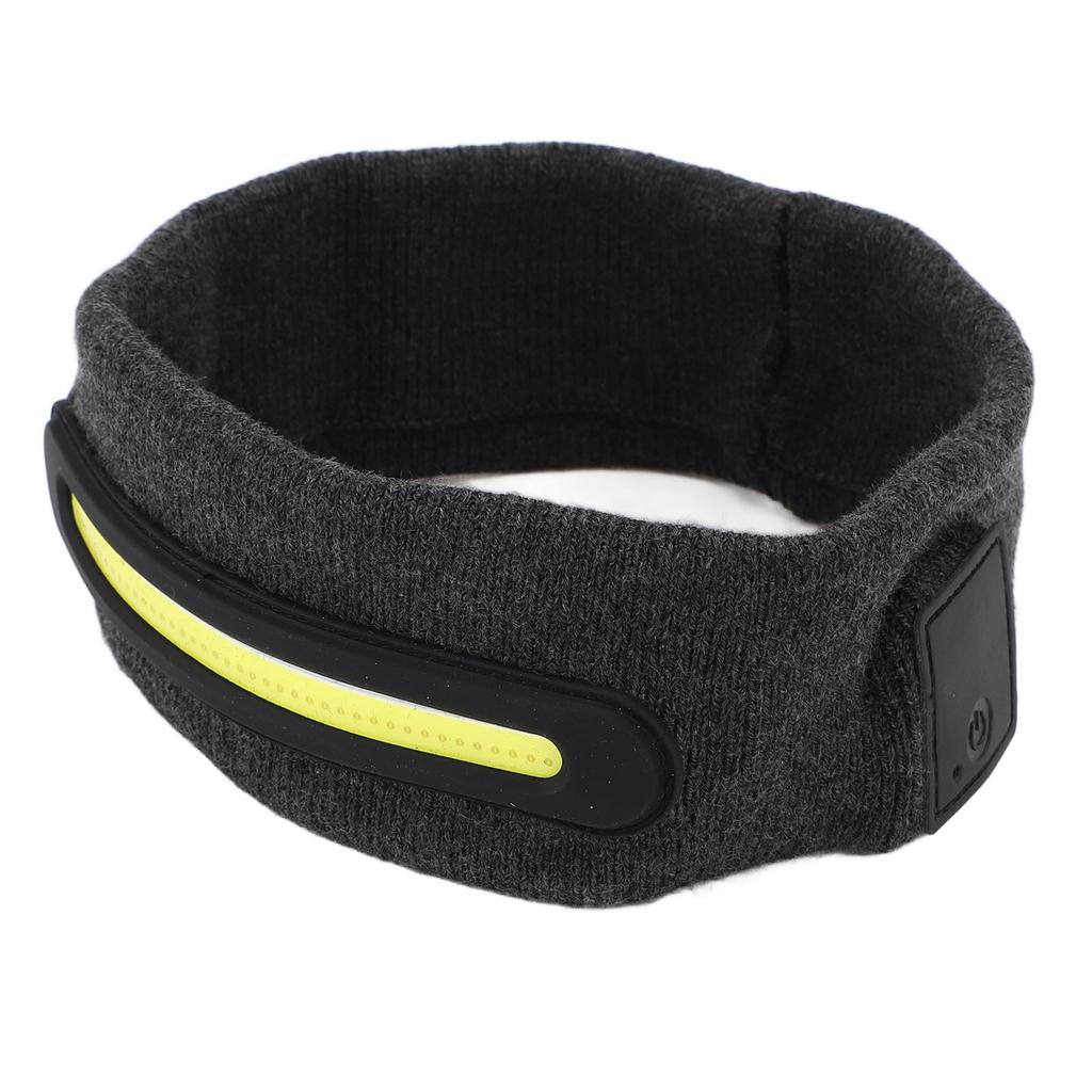 LED Headband Rechargeable Sweat Absorption Forehead LED Lighted Sport Sweatband for Outdoor Night