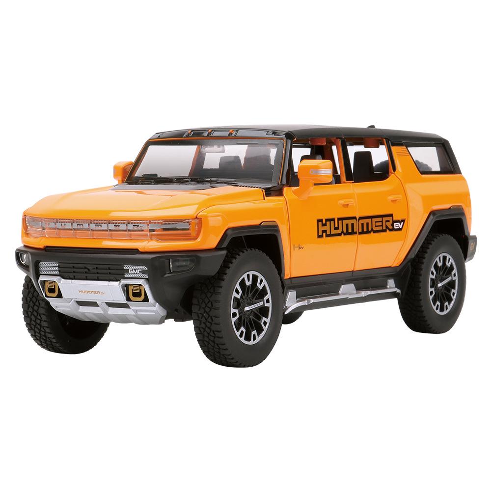 1/24 Hummer EV SUV Samochód terenowy ze stopu Metalowy model zabawki Dźwięk i światło Zabawka dla dzieci Kolekcjonerskie Prezenty urodzinowe
