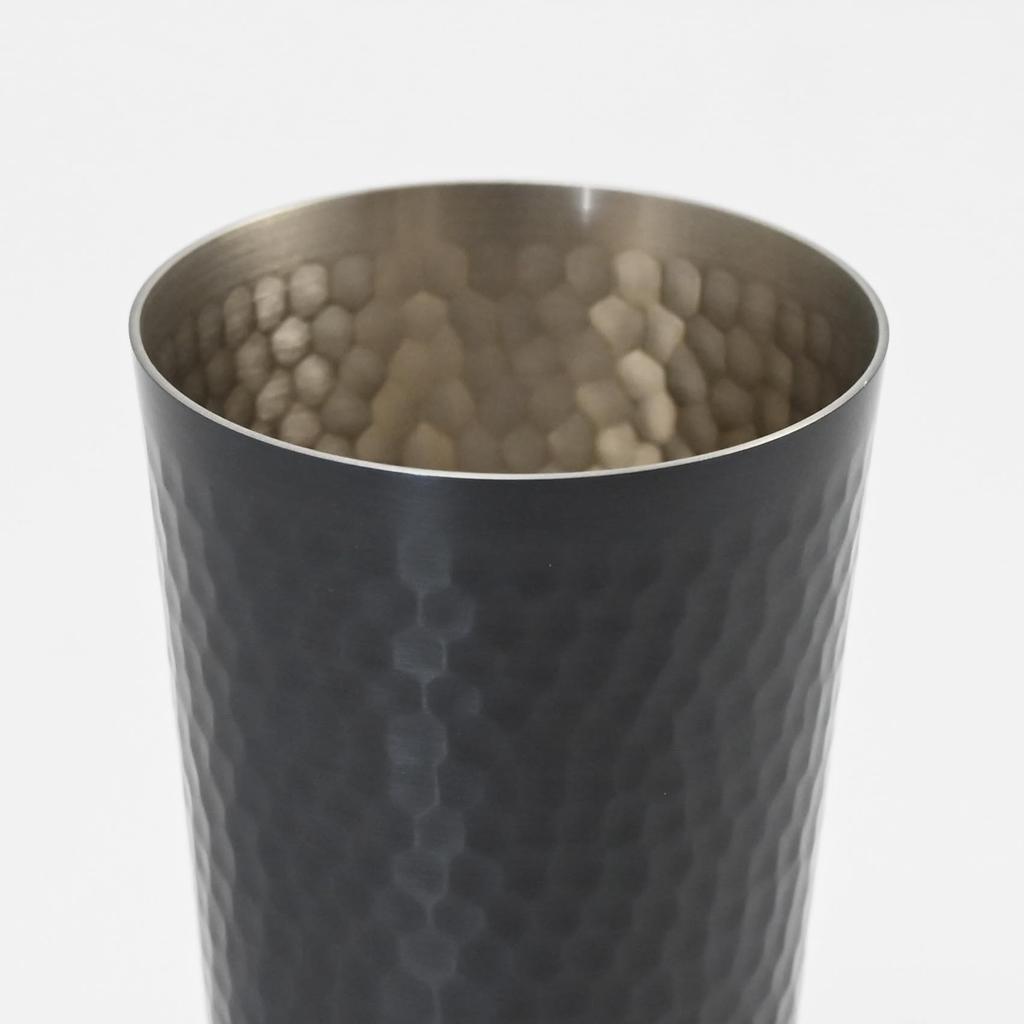 Shinkoukinzoku Black Copper Finish Hammered Copper Tumbler (Medium) S-502BL