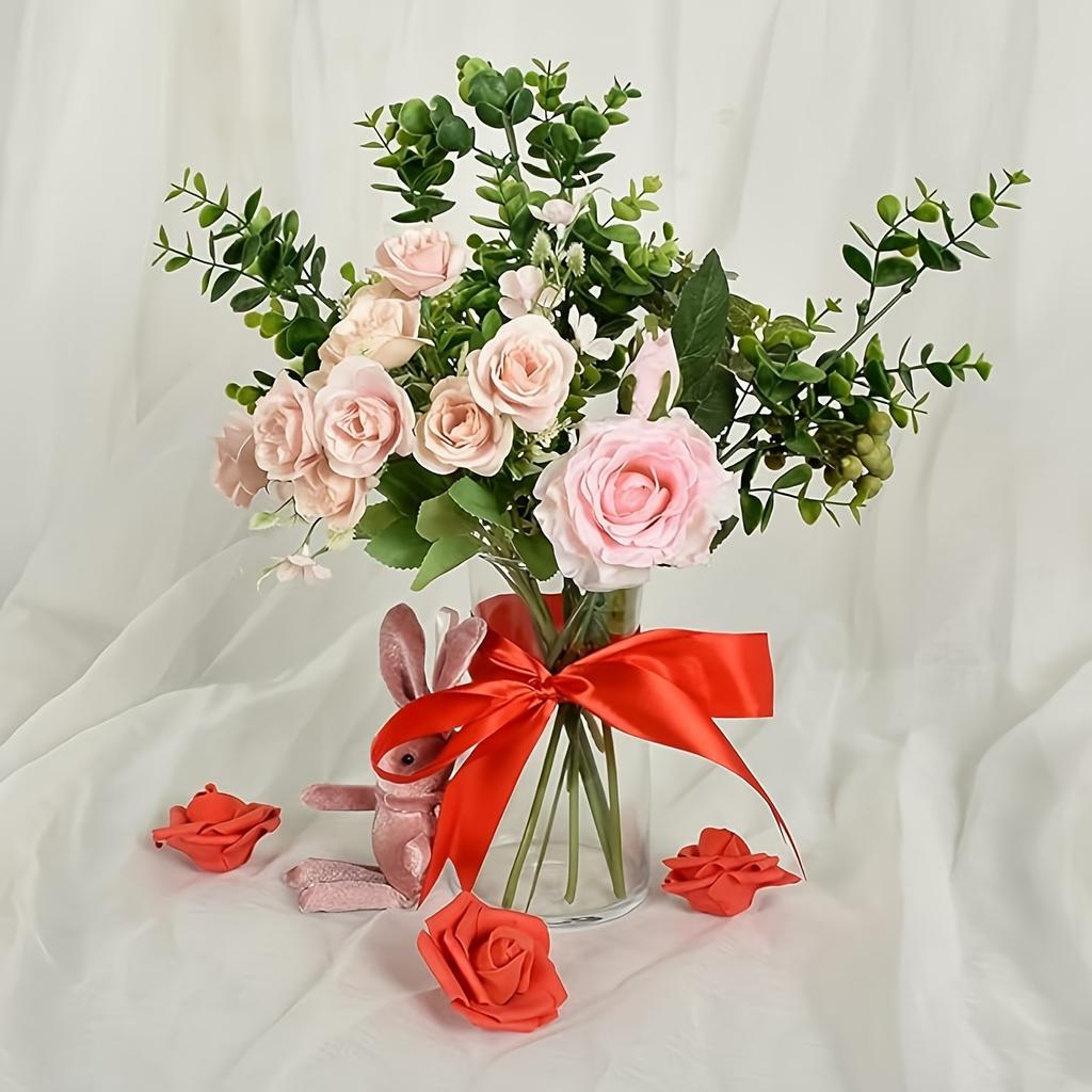 Leuchtend gelbes Satinband Polyesterstoff, Perfekt für Basteln, Geschenkverpackung, Hochzeitsdeko & DIY Bastelband mit gewebten Kanten, Bastelbedarf