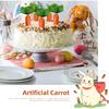 Artificial Carrots 5Pcs Fake Simulation Carrots Lifelike Vegetables Fruit for Easter Home Kitchen Farm Party Table Decoration