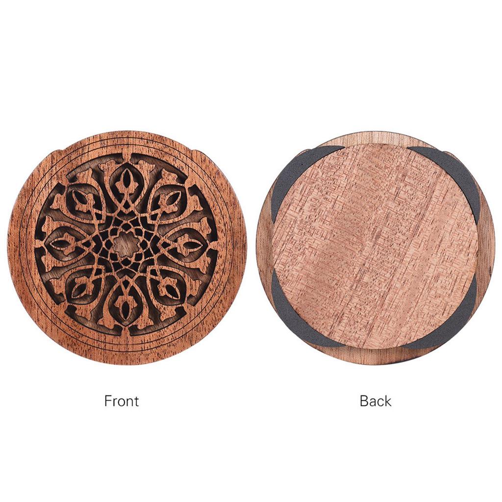 Guitar Wooden Soundhole Sound Hole Cover Block Feedback Buffer Mahogany Wood for EQ Acoustic Folk Guitars