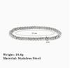 Stainless Steel Elastic Strand Beads Bracelets Bangles For Woman Waterproof Beaded Chain Bracelet 21cm