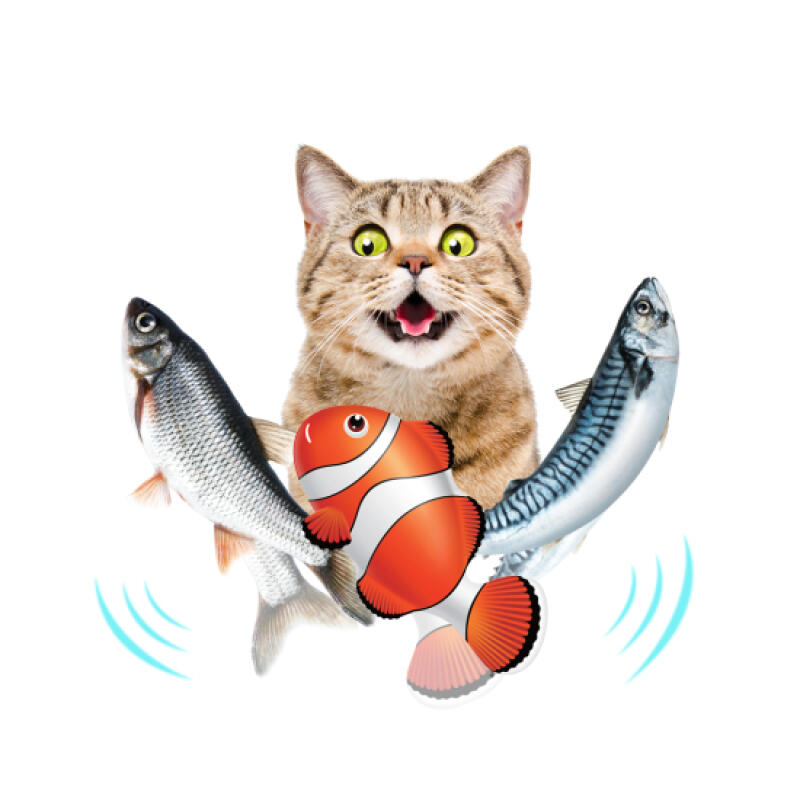 Dancing Fish Moving Catnip Cushion Cat Toy mackerel