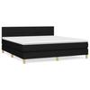3140627 vidaXL Bed with Box Spring and Mattress Black 160x200 Cm Fabric