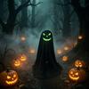 Adjustable Halloween Standing Ghost Decor Glowing Scary Ghost Figure  Porch Yard Decor