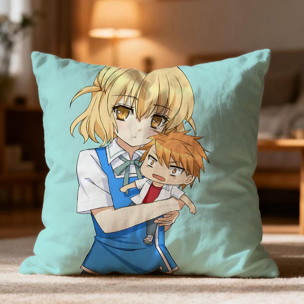 Anime D-Frag Cushion Cover Soft Washable Pillow Case Multi-Scene For Couch Bed Travel Office Use