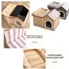 Four Season Foldable Non-Slip  Multi-Level Cat House Removable Washable Cat House Puppy Cave Sofa Pet Bed for Extra Small Dogs
