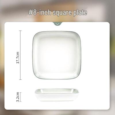 Underglaze Ceramic Square Dinner Plate