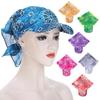 Adjustable Turban Headscarf Cap Paisley Floral Bandana Scarf Fashion Sun Visor Hat  for Women