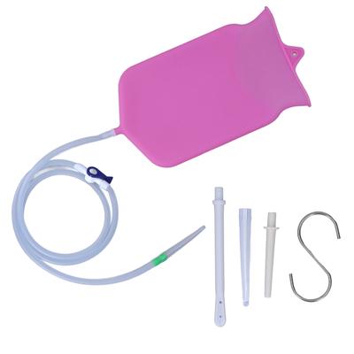 Silicone Enema Bag Kit Intestinal Cleansing Enema Douche Combination Set for Home Traveling