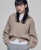 Chicks Carmen Hooded Knit Zip-Up Beige