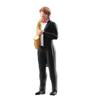 Resin Miniature Figures of Violin Players in 1/64 Scale Ideal for Long Term Decors and Artistic Projects