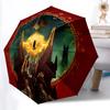 1pc Lord of the Rings Automatic Folding Umbrella - Compact 8-Rib Design, Durable Plastic & Iron, Daily Use F104027