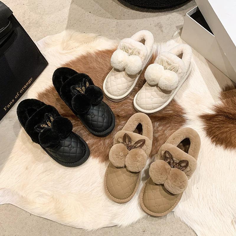 Women One Foot Stirrup Short Snow Boots 2025 Winter Casual Versatile Padded Warm Cotton Shoes